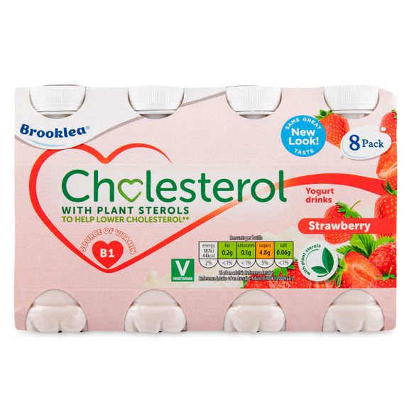 Brooklea Strawberry Cholesterol Yogurt Drinks 8x100g